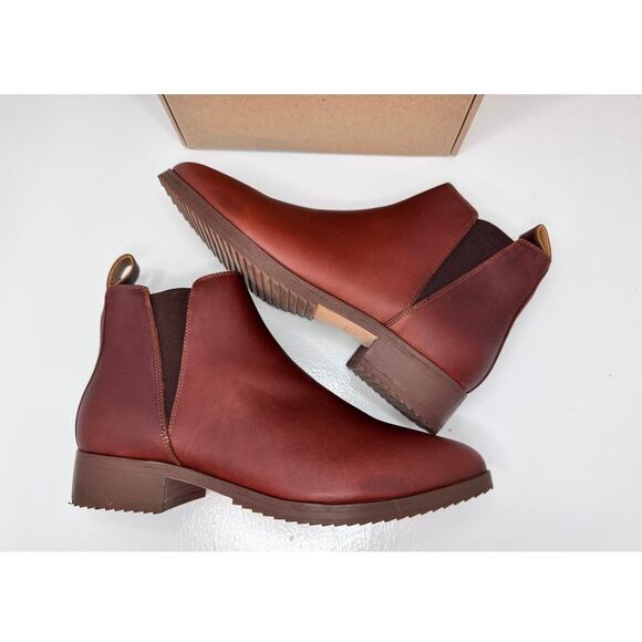 Nisolo Everyday Chelsea Boot Auburn Leather Women’s Size 9 NIB - Picture 4 of 12
